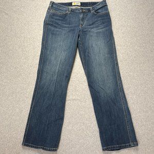 Carhartt Jeans Womens 10 Blue Straight Denim Cotton Blend Medium Short 32x29